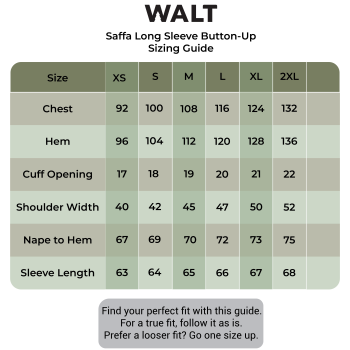 SAFFA Long Sleeve Sizing Chart Complete XS-XXXL-03